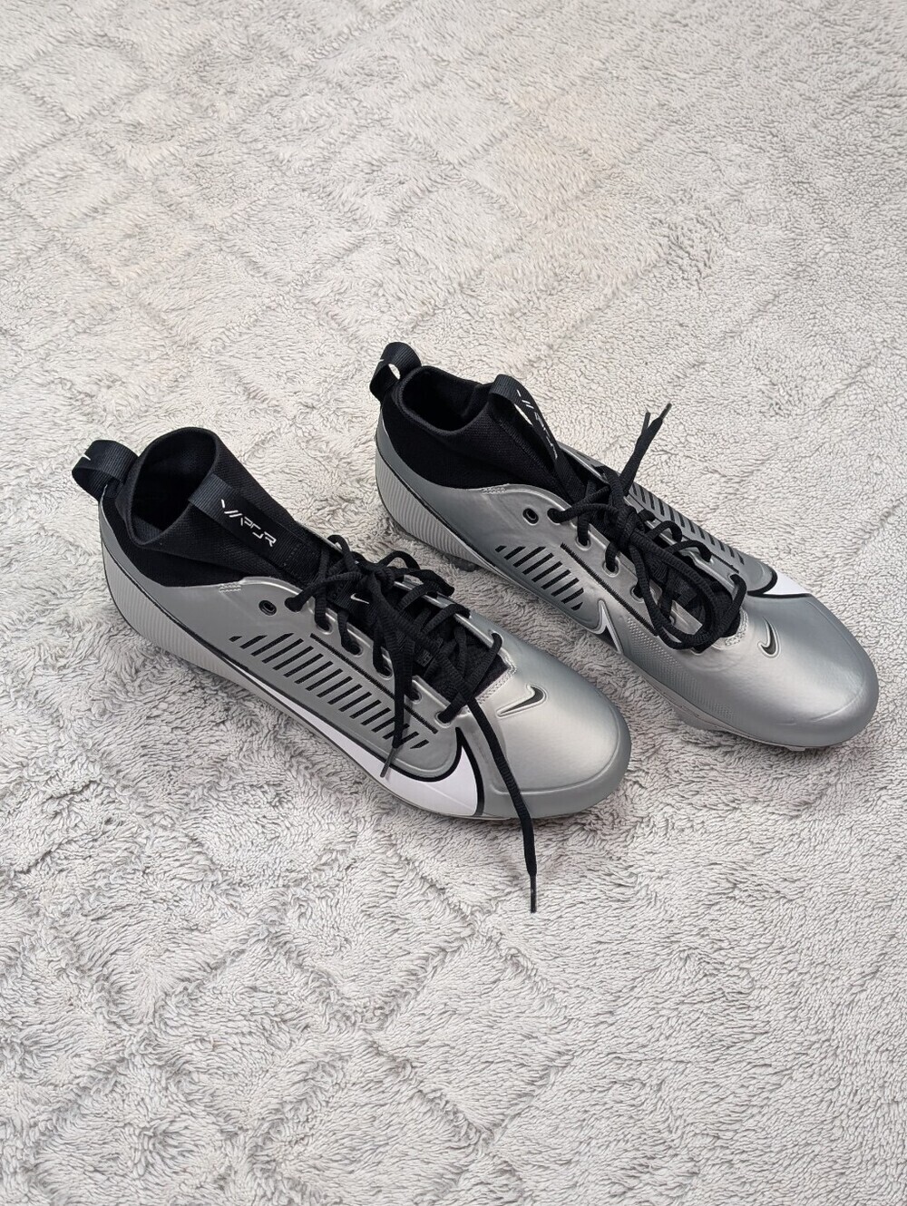 Nike Vapor Edge Pro 360 2 Smoke Gray Black Football Cleats Mens 13 DA5456-002